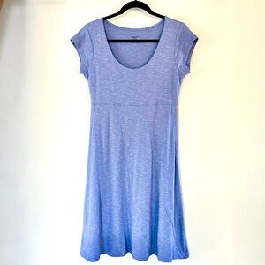 Toad & Co Blue Nena Scoop Tencel Organic Cotton Fit & Flare Dress Size Small